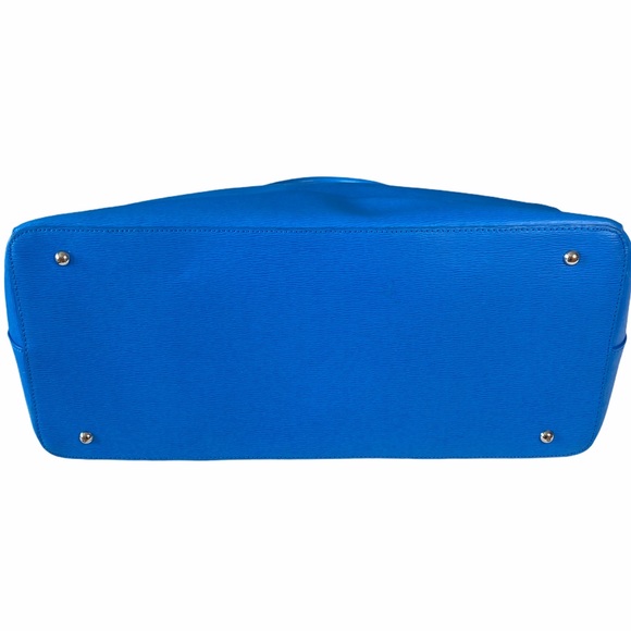 LRL Ralph Lauren ♔ Newbury Double Zip Large Leather Satchel Handbag ♔ Pacific - Picture 10 of 16